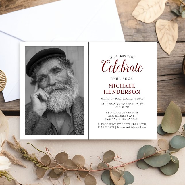 Celebrar La Vida De | Invitación a conmemorar el f (Subido por el creador)