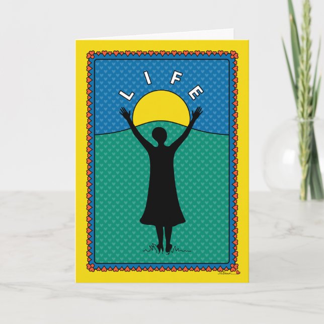Celebrar la vida Tarjeta de saludo (Anverso)