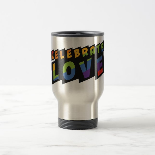 Celebrar las tazas de los personalizados de amor (Centro)