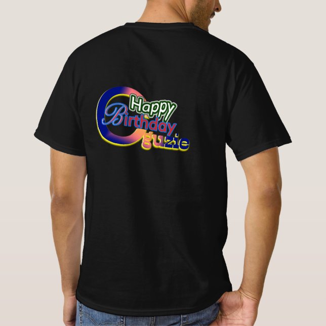 Celebrar Oguzie: camiseta de cumpleaños personaliz (Reverso)