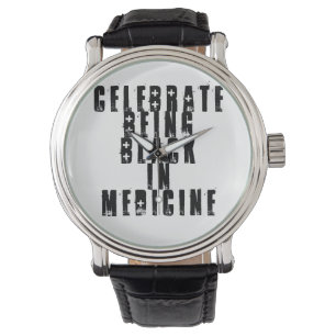 "Celebrar ser negro en medicina" reloj de pulsera