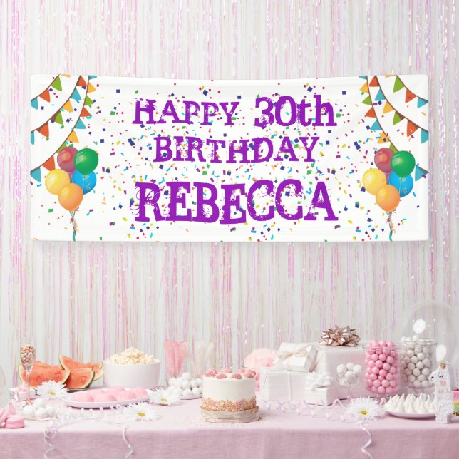 Celebrar su día: Pancarta de cumpleaños Personaliz (Fiesta)