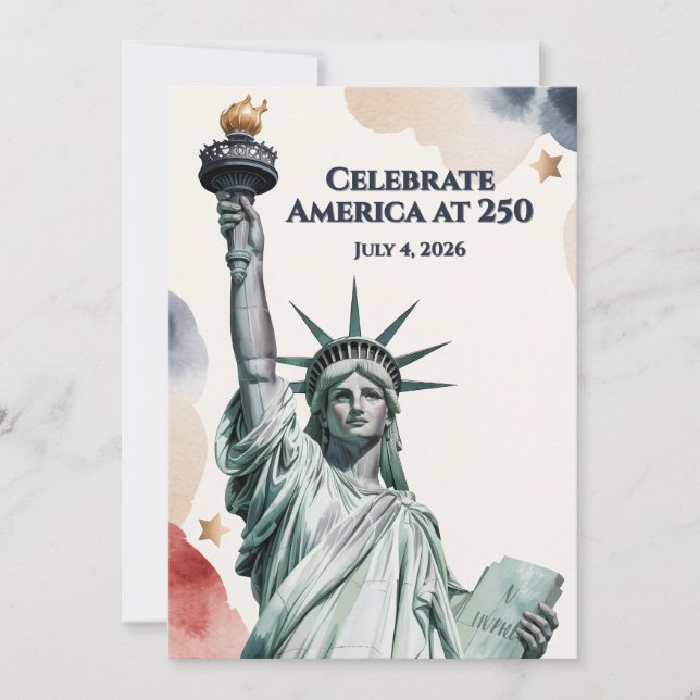Celebrate America at 250 Patriotic Invitation (Anverso)