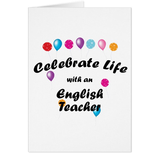 Celebre al profesor de inglés (Frente)