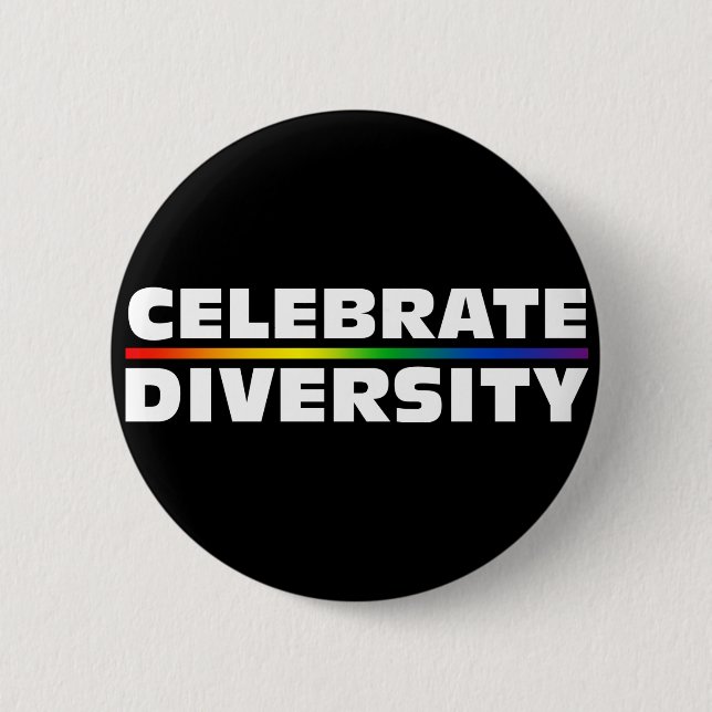 Celebre el botón negro de la diversidad (Anverso)