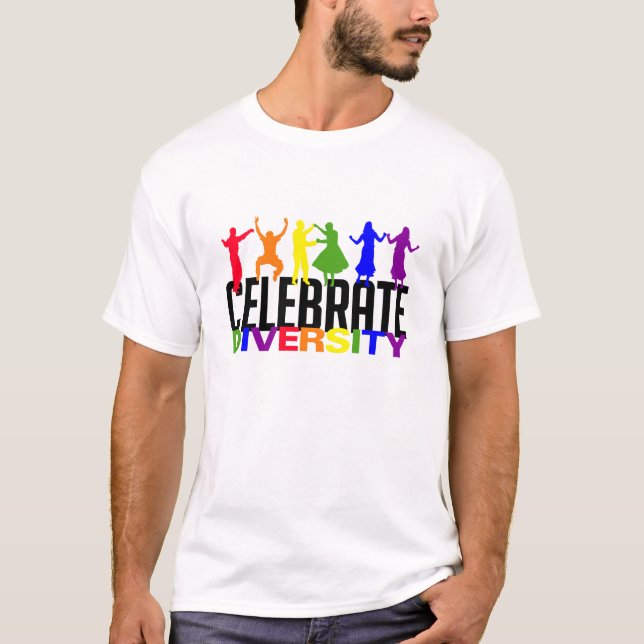 Celebre la camisa de la diversidad - elija el (Anverso)