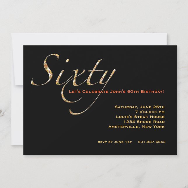 Celebre la invitación 60 (Anverso)