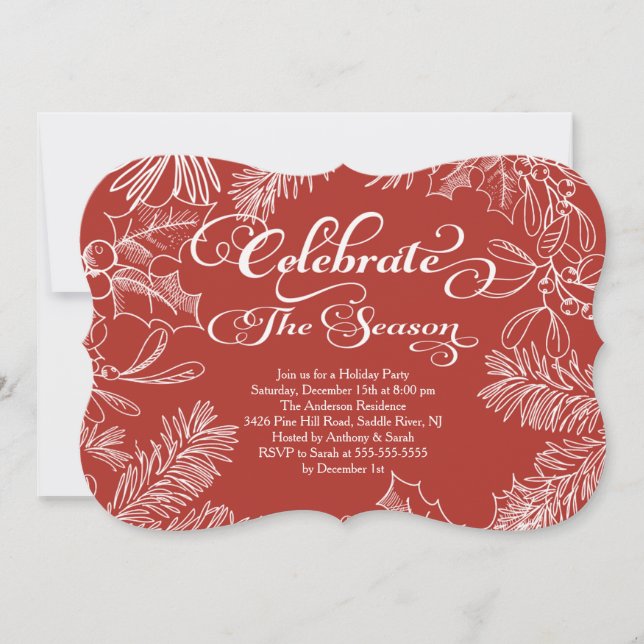 Celebre la invitación de la celebración de días (Anverso)