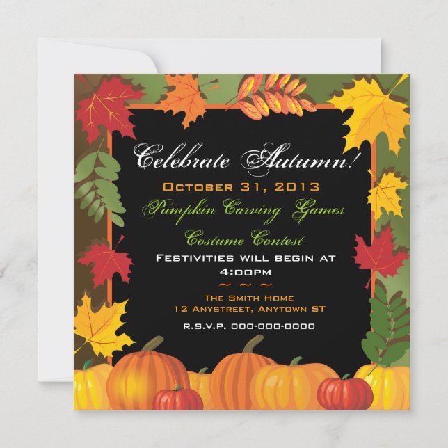 Celebre la invitación del otoño (Anverso)