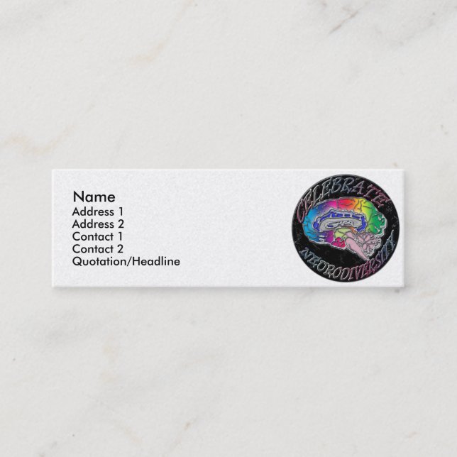 Celebre la tarjeta del perfil de Neurodiversity (Anverso)