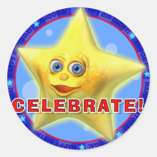 ¡CELEBRE! Pegatinas del cumpleaños con centelleo