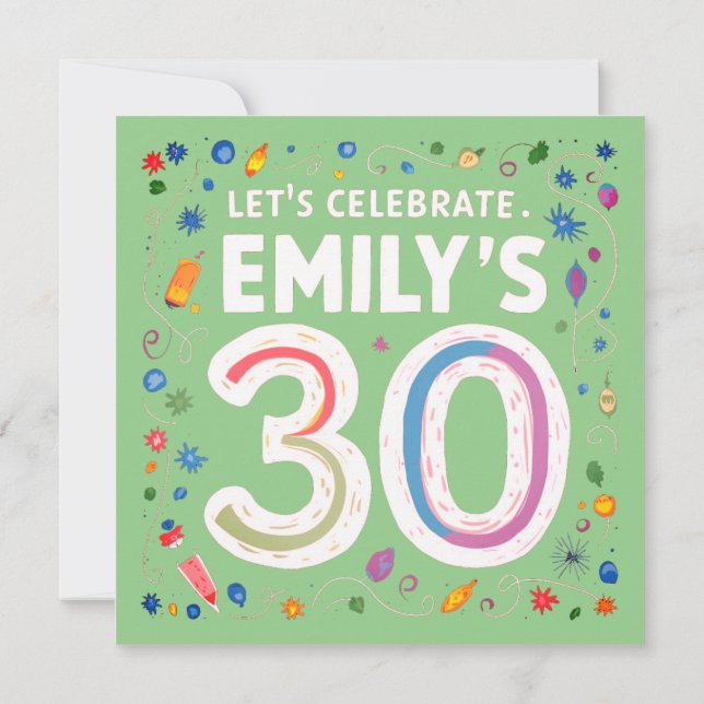 ¡Celebremos el Gran 30 de Emily! (Reverso)