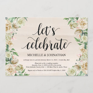 Celebremos, invitación a la recepción del Elopemen