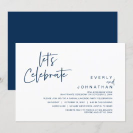 Celebremos, invitación de boda íntima