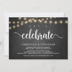 Celebremos, Invitación de Boda Rústica y Huida