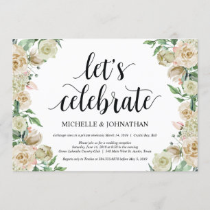 Celebremos, Invitación de Recepción de Elopement