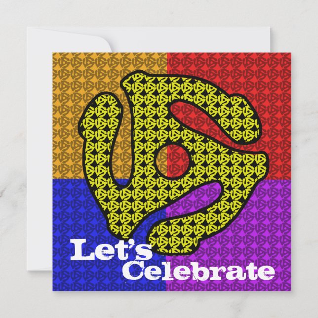 Celebremos la invitación a 45 RPM para insertar un (Anverso)
