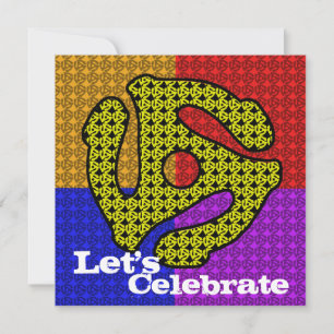 Celebremos la invitación a 45 RPM para insertar un
