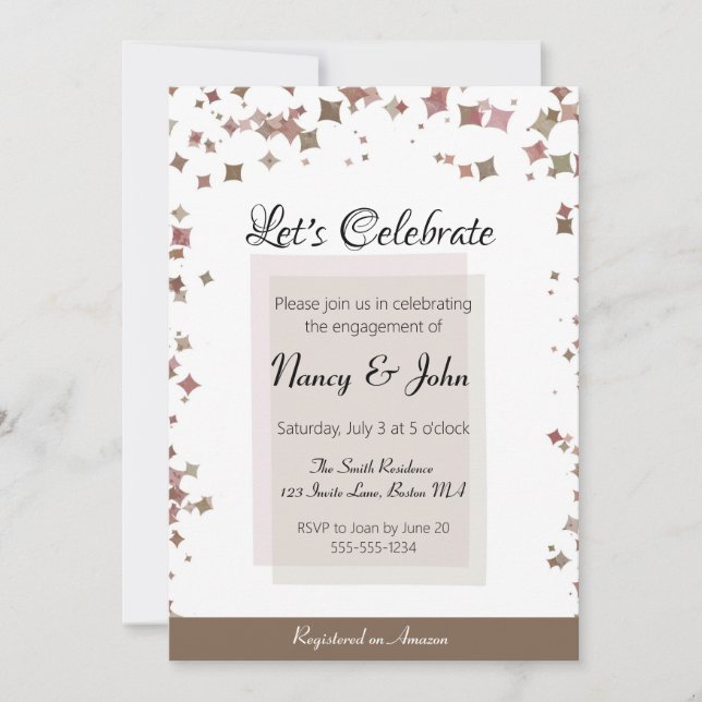 Celebremos la invitación a la fiesta de compromiso (Anverso)