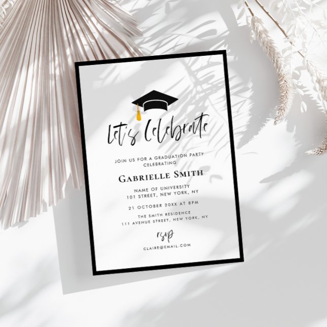 Celebremos la invitación a la fiesta de graduación (Subido por el creador)