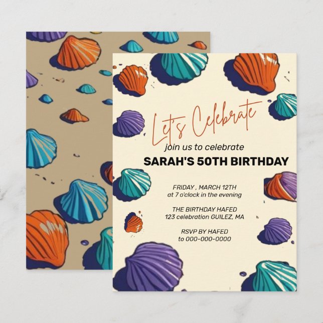 Celebremos la plantilla de invitación, Surp editab (Anverso / Reverso)