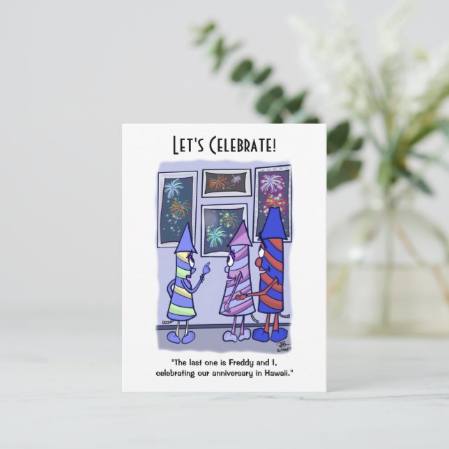 Celebremos la postal del Día de la Independencia (Anverso de pie)