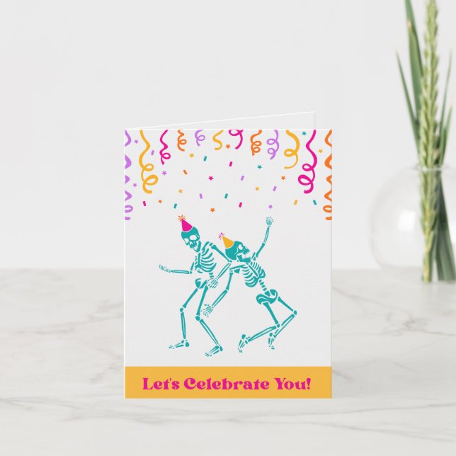 ¡Celebremos! Tarjeta de cumpleaños quiropráctica (Anverso)