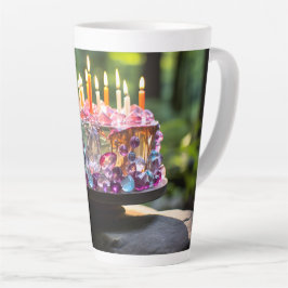 ¡Celebremos! Taza de café latte