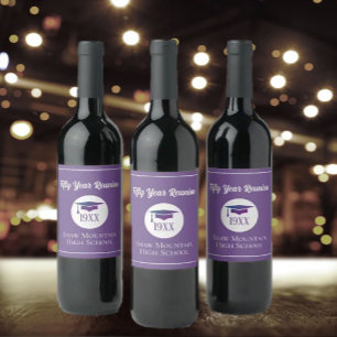 ¡Celebren! Etiqueta de vino de clase Reunión de cu