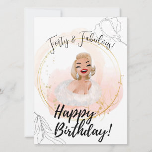Celebridad de Hollywood glam deseando cumpleaños