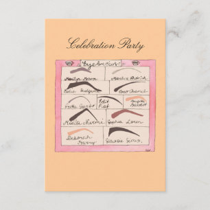 Celebrity Eyebrows ~ Invitaciones / RSVP