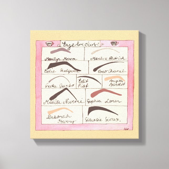 Celebrity Eyebrows ~ Lienzo envuelto .75 12x12 (Anverso)
