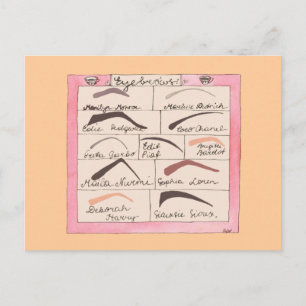 Celebrity Eyebrows ~ Postcard / Invitaciones