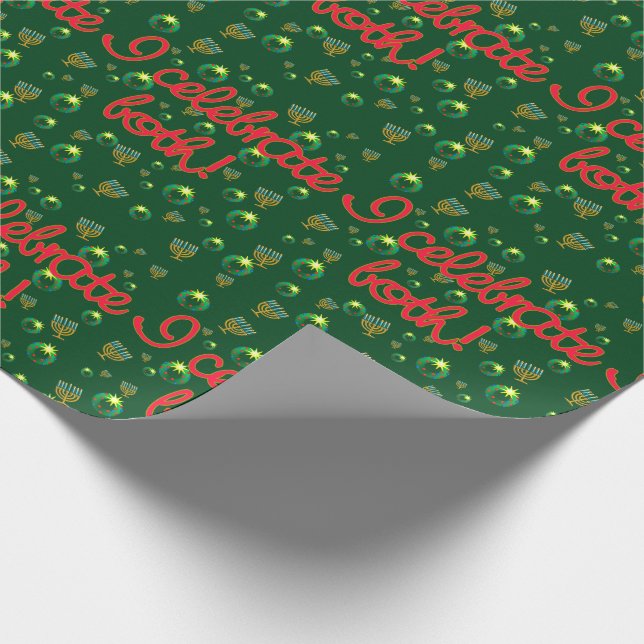¡Celebro ambos! Navidad Y papel de regalo de (Esquina)