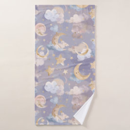 Celestial Baby Towel | Pastel Moons, Stars & Dream
