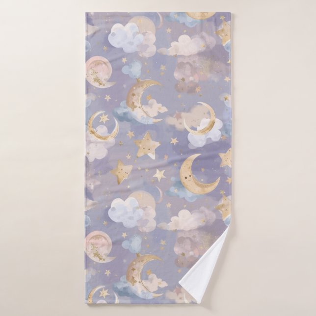 Celestial Baby Towel | Pastel Moons, Stars & Dream (Toalla de baño)