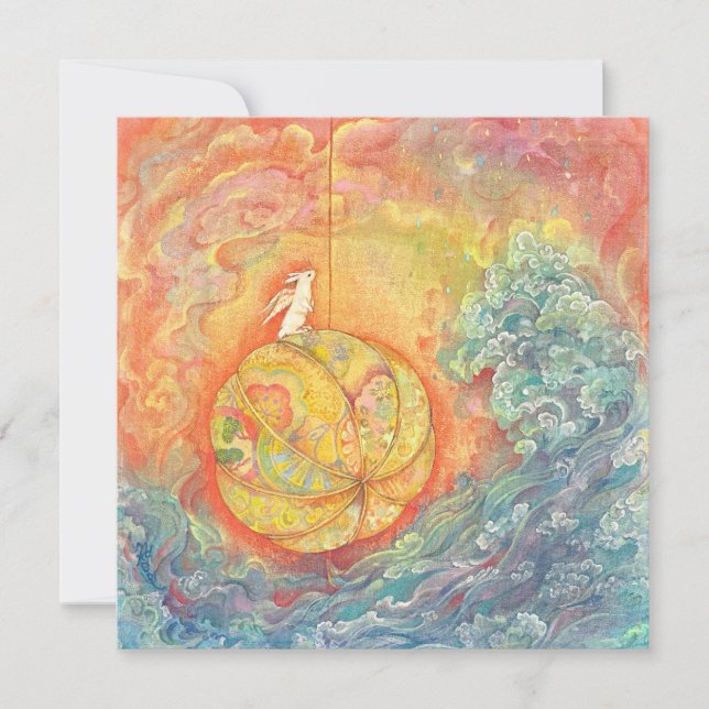 Celestial Orb: Winged Hare on Silken Brocade (Anverso)