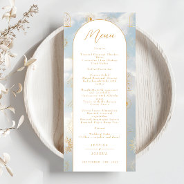 Celestial Sky Blue Nubes Mystical Boho Menú