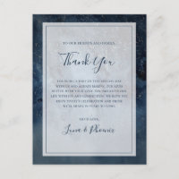 Celestial Sky con marco Gracias Tarjeta De Recepci