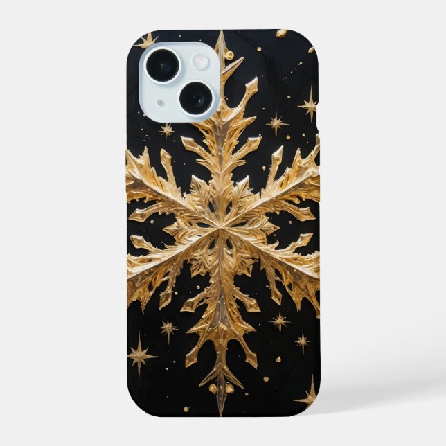 Celestial Snowflake Golden Glam Phone Case (Reverso )