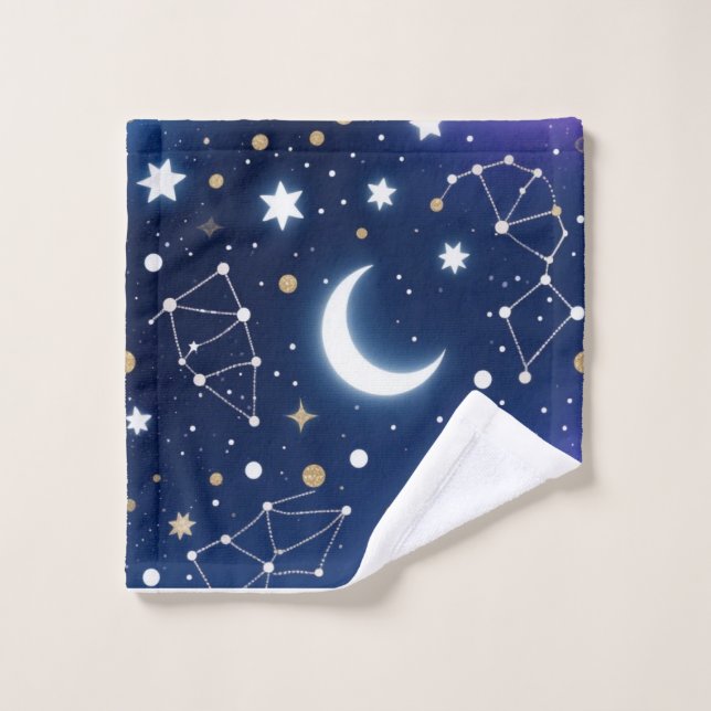 Celestial Starry Night Sky Moon & Co (Toallita)