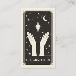 Celestial Tarot Gratitude gracias tarjeta de negoc