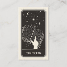 Celestial Tarot Tutor tarjeta de visita
