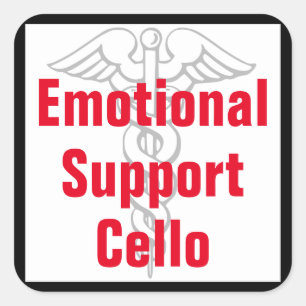 Cello de apoyo emocional - Pegatina divertida