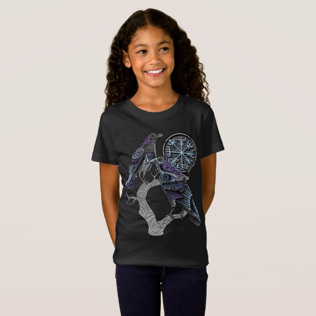 Celtic Huginn Muninn de vikingo de la camisa de (Anverso completo)