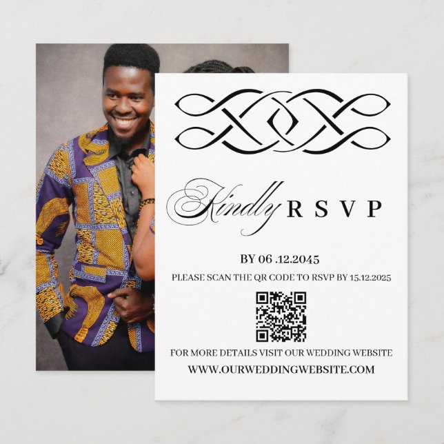 Celtic Knot Wedding RSVP Card (Anverso / Reverso)