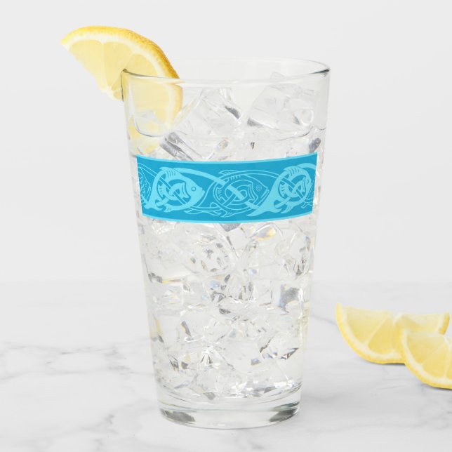 Celtic Knotwork Fish in Blue (Anverso (hielo))