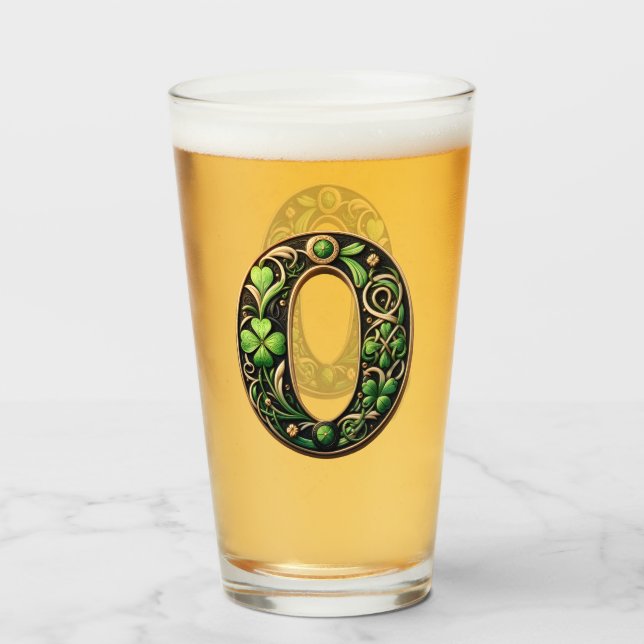 Celtic Monogram Pint Glass (Anverso (lleno))