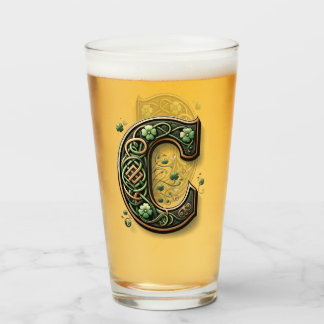 Celtic Monogram Pint Glass