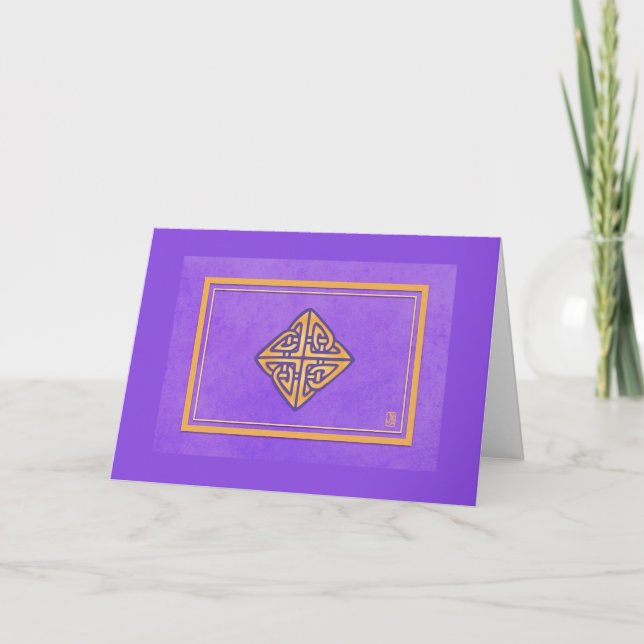 Celtic Purple Blank Personaliza la tarjeta de feli (Anverso)